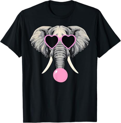 Unisex Cotton T-Shirt with Fun Graphic Print - Elephant